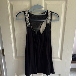 INC International Concepts Women's Tank Top in Black and Yellow